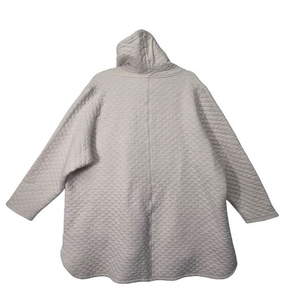3x Duluth Trading Women's Quilted Turtleneck Pullover Beige pink Kangaroo Pocket - Picture 2 of 14